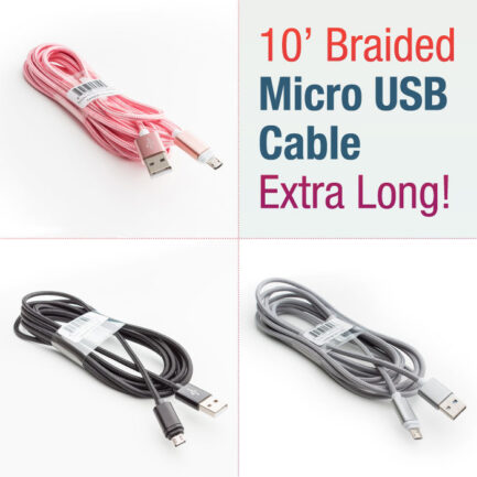 10' Micro USB to USB-A Cable