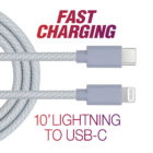10' Lightning to USB-C Fast Cables