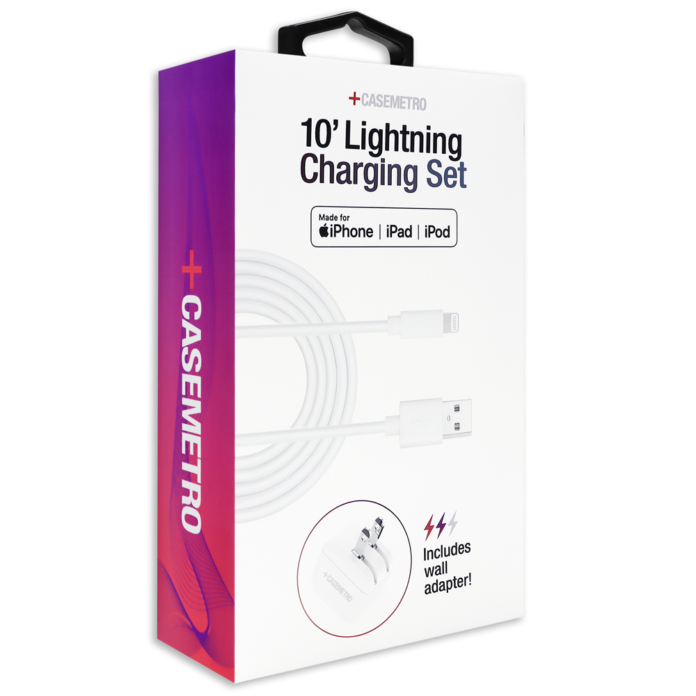Casemetro 10' Lightning Set MFi with 20W wall adapter
