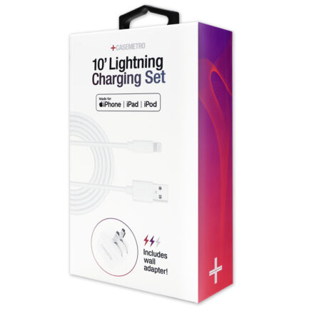 Casemetro 10' Lightning Set MFi with 20W wall adapter