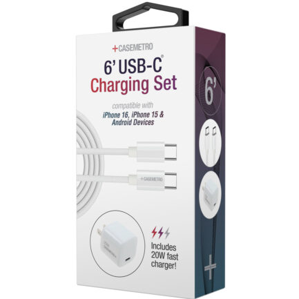 6' USB-C Fast Charging Set includes Wall Adapter