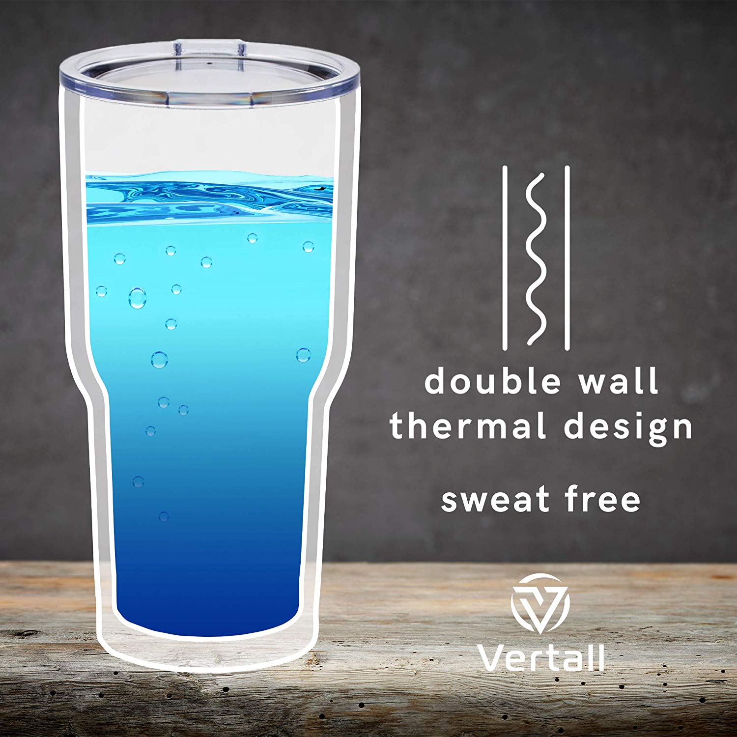 Vertall 30oz Travel Tumblers Stainless Steel Double Insulated with Lid