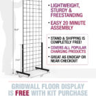 Floor Display Kit with Free Grid Panel Stand