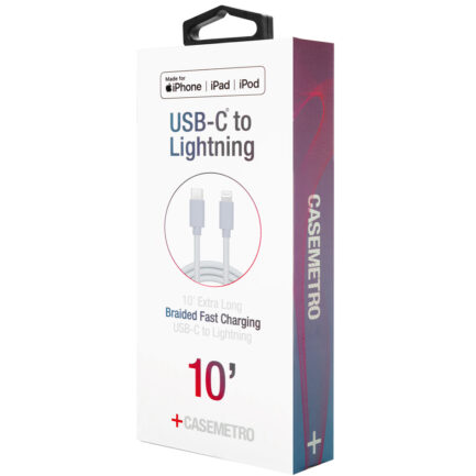 10' Boxed Lightning Braided Fast Cable - Blue