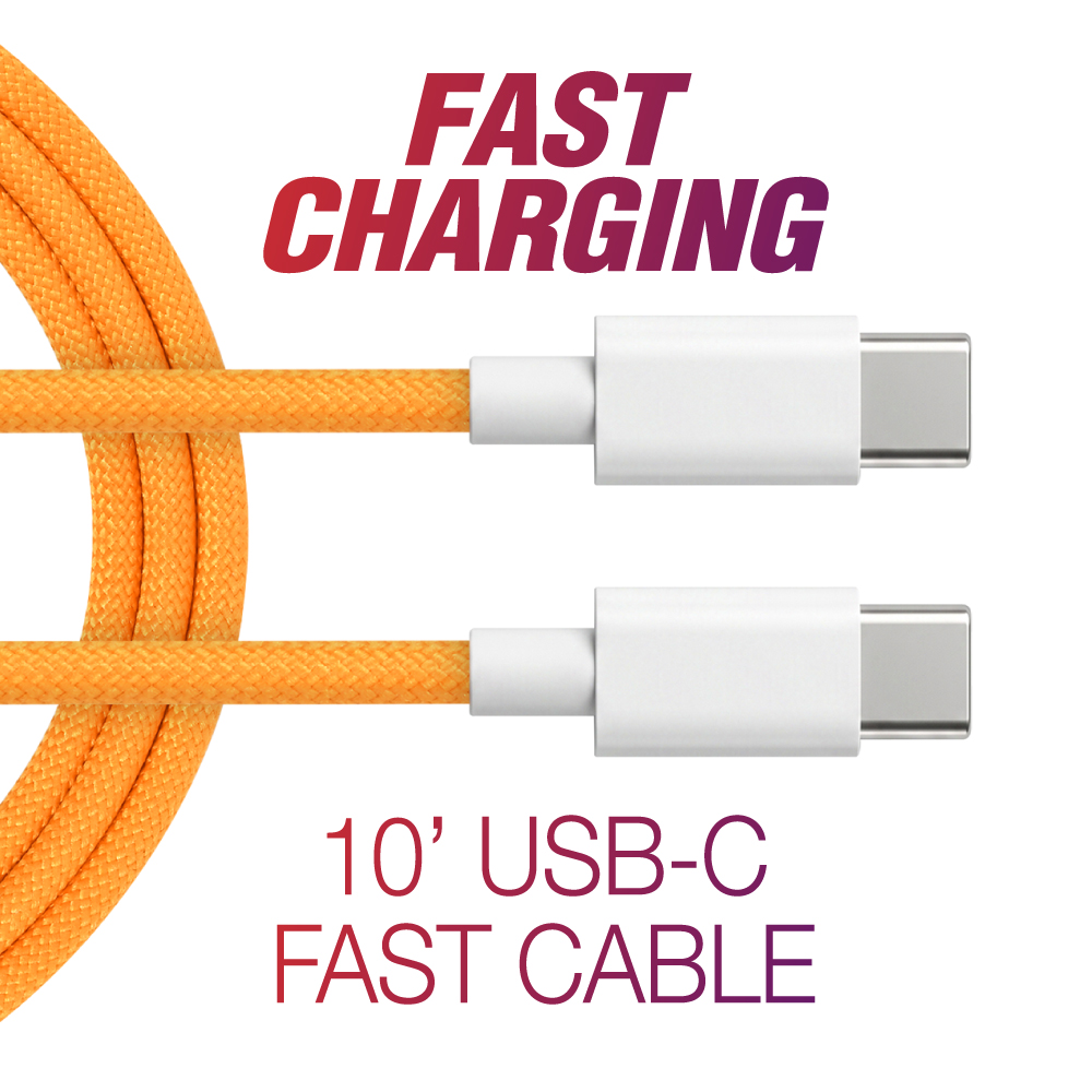 10' USB-C Fast Charging Braided Cables